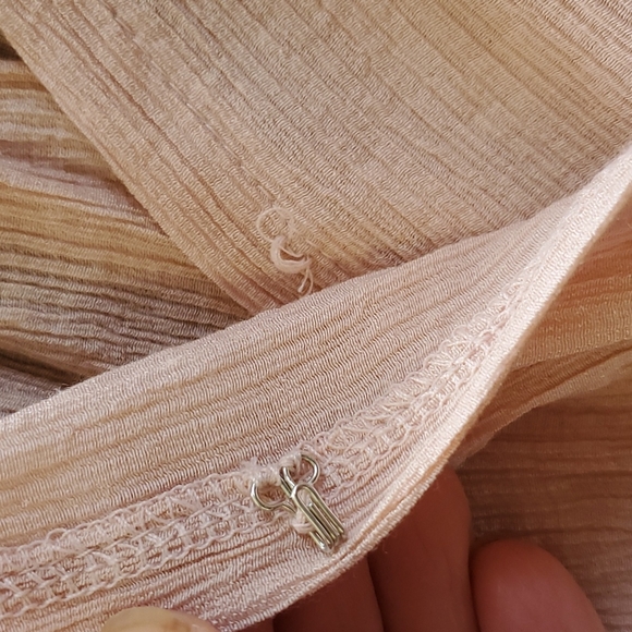 NWT Free People • M blouse Check On It faux wrap v-neck long sleeve pink - Picture 11 of 11